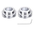 2pcs Single Groove Pulley 20mm Fixed Bore 40mm Outer Diameter Aluminum Alloy Mechanical Belt With Hex Wrench For 6mm Pu Round 