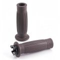 Brown Barrel Motorcycle Grips With Triumph Logo For Street Twin Cup 