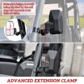 Sautvs Utv Wider Pro-fit Side Mirrors 4 7 L X 8 H Unobstructed View With Upgraded Extension Clamp For Polaris Ranger Xp 1000