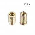 Uxcell Wood Furniture M8x25mm Threaded Insert Nuts Interface Hex Socket Drive 20pcs
