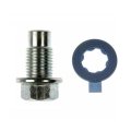 Oil Drain Plug For Nissan Titan And Xd 2022 2023 2024 Steel Silver Hex Head Drive Extra Fine Thread M12 1 25 Part 9247 12101 