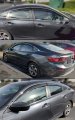 Premium Quality Chrome Trim Clip-on Window Visor Rain Guard Wind Deflectors Compatible With 2018-2021 Honda Insight Sedan