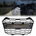 Sautvs Front Mesh Grille With Led Light For Honda Talon 1000 Bumper Grill Adjustable Bar 1000r 1000x 1000x-4 2022 2023 2024