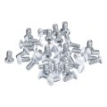 50pcs Wall Plate Screws 3 8 Long 6-32 Thread Outlet White Oval Head Milled Slot Panel Switch For Light Electrical Cover 
