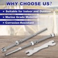 Uxcell 50 Pack Cable Railing Kit 6 Long 1 8 Swage Threaded Stud Tensioner T316 Stainless Steel End Fitting Terminal For 4x4 2x2
