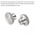 Uxcell Knurled Thumb Nuts 10pcs M3 X D11mm H7mm 304 Stainless Steel Nut With Collar High Head Blind Hole For 3d Printer Parts