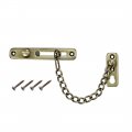 Chain Door Guard Lock Security Safety Latch With Spring Anti-theft Press Bronze 