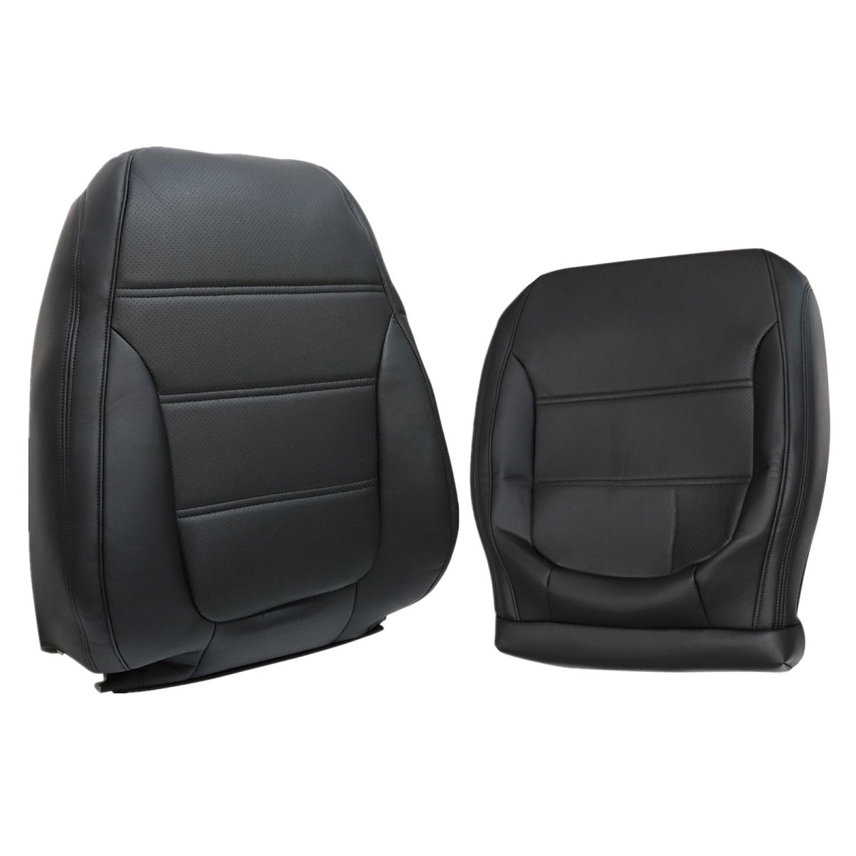 4pc Front Bottom Top Leather Seat Cover Black For Volkswagen Jetta 2011 2012 2013 2014 2015 2016 2017