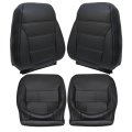 4pc Front Bottom Top Leather Seat Cover Black For Volkswagen Jetta 2011 2012 2013 2014 2015 2016 2017 