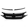 Front Upper Hood Grille With Eye Lid For Honda Civic 10th Gen 2016 2017 2018 Factory Style Mesh Bumper Grill Abs Plastic 
