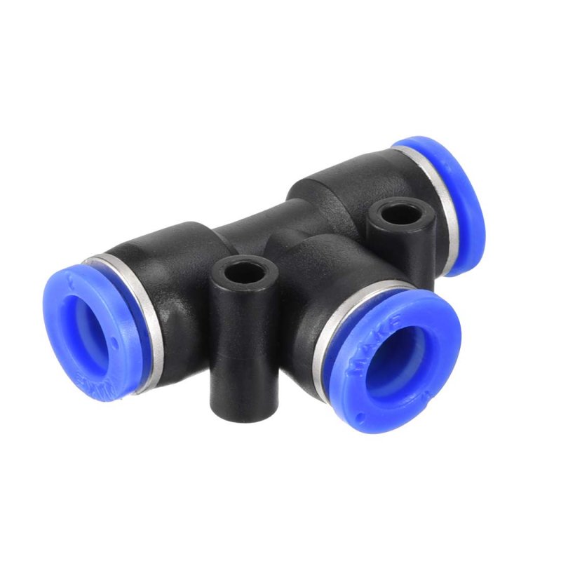 Air Compressor Accessories 8mm Pneumatic Tube Connector Tee Push In Adapter Fittings