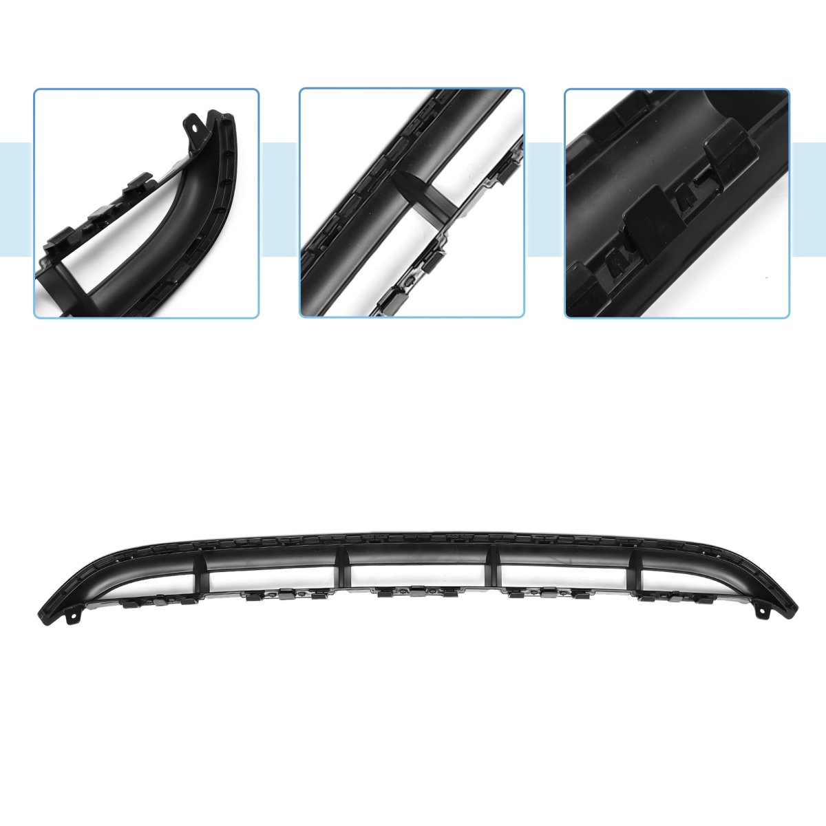 Front Lower Hood Bumper Grille For Audi Q7 2010-2015 Sport Style Black Abs Plastic Oe Number 4l0807683e