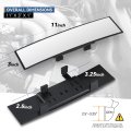 Auto Dynasty Clip On Wide Angle Rear View Mirror 11 Universal Interior Panoramic Rearview For Cars Trucks Suvs Convex Curvature