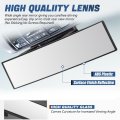 Auto Dynasty Clip On Wide Angle Rear View Mirror 11 Universal Interior Panoramic Rearview For Cars Trucks Suvs Convex Curvature