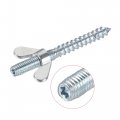 Uxcell 12pcs M6x60mm Hanger Bolt 10pcs M6 Wing Nuts For Furniture