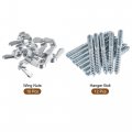 Uxcell 12pcs M6x60mm Hanger Bolt 10pcs M6 Wing Nuts For Furniture