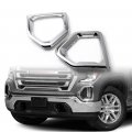 Compatible With 2019-2022 Gmc Sierra 1500 Denali Slt At4 Chrome Fog Light Outer Bezel Oe 84528059 84176755 Cover Foglamp Ring