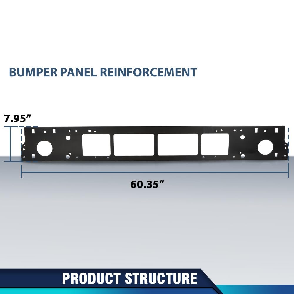 Front Bumper Panel Reinforcement For Ram 1500 2019 2024 Black Steel Part Number 68313531aa