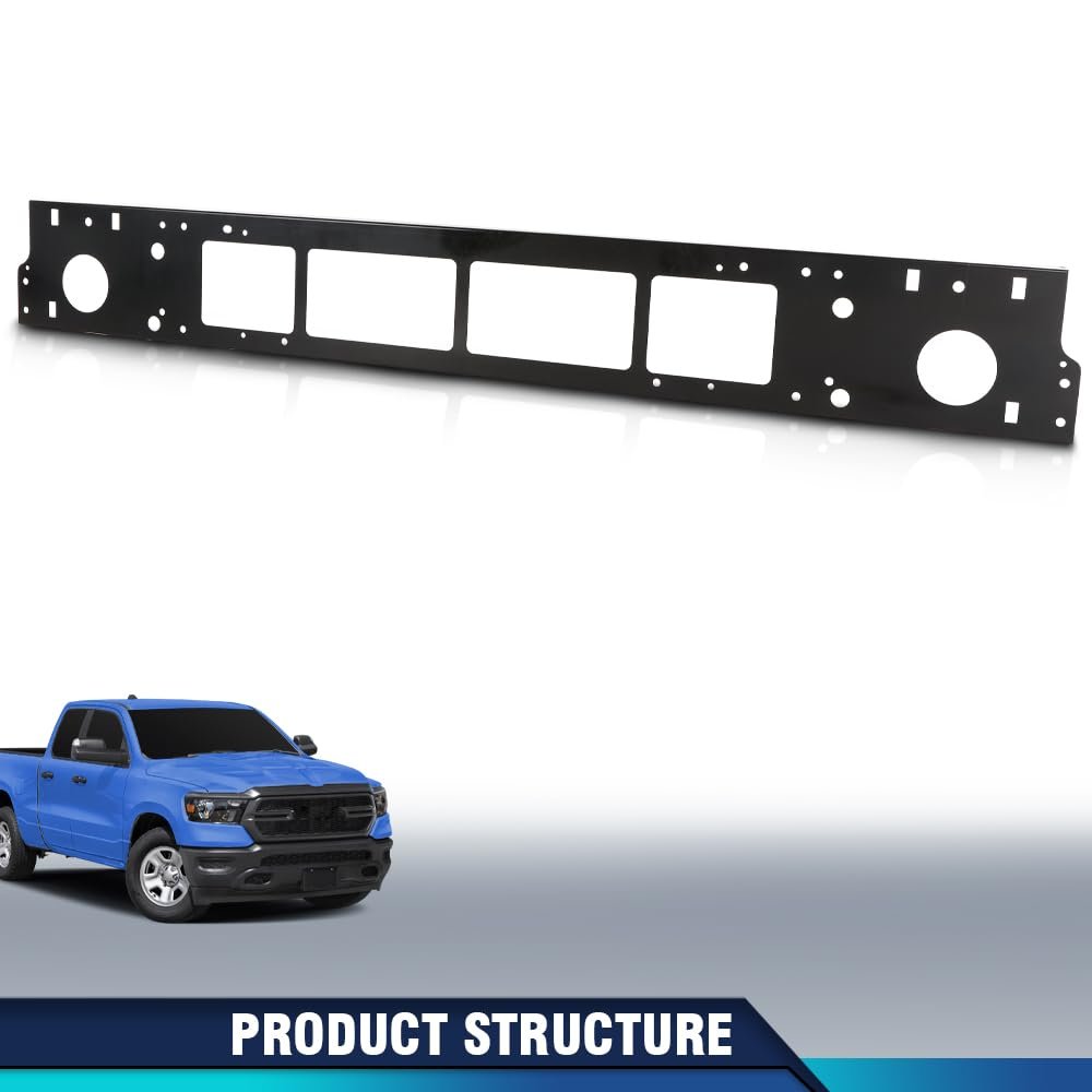 Front Bumper Panel Reinforcement For Ram 1500 2019 2024 Black Steel Part Number 68313531aa