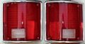 Tail Light Set With Chrome Trim For 1973 To 1987 Chevy Gmc Truck Blazer Jimmy And Suburban Full Size Red Plastic Lenses 