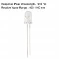 Uxcell 10pcs Photosensitive Diode Photodiodes Light Sensitive Sensors 5mm Clear Round Head Receiver