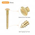 Uxcell Brass Wood Screws 20pcs M5 X 45mm Slotted Drive Flat Head Self Tapping Screw Countersunk For Woodworking Furniture