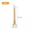 Uxcell Brass Wood Screws 20pcs M5 X 45mm Slotted Drive Flat Head Self Tapping Screw Countersunk For Woodworking Furniture