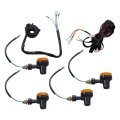 Universal Motorcycle Turn Signal Indicator Wiring Harness Relay Kit Direct Replacement Easy Installation Light With Loom 