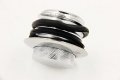 Httmt Mt249-039- Motorcycle Chrome Pop Up Gas Cap Vented Fuel Tank Reserve Thread Compatible With 1982-2010 H-d