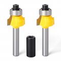 2pcs Roundover Edging Router Bit Set 1 4 In Shank Round Nose Cutter Tools 8 Radius Carbide Bits For Woodworking Cnc And 