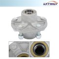 Pre-assembled 5 On 4 Inch Galvanized Trailer Hub Replacement For 2000 Lbs 1-1 16 Spindle With Bearing Kit 6 Pieces Set