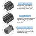 Uxcell Metric Thread Tap M16 X 2 H2 Nitride Coated Straight Flute Screw Milling Machine Taps Threading Tapping Repair Tool