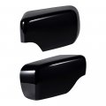 Astra Depot Pair Glossy Black Side Door Mirror Cover Cap Horn Wing Style Compatible With 3 Series E46 1998-2005 325i 325xi 330i