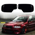 Astra Depot Pair Glossy Black Side Door Mirror Cover Cap Horn Wing Style Compatible With 3 Series E46 1998-2005 325i 325xi 330i