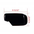 Astra Depot Pair Glossy Black Side Door Mirror Cover Cap Horn Wing Style Compatible With 3 Series E46 1998-2005 325i 325xi 330i