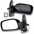 Black Left Side Mirror Fit For 2003-2008 Toyota Corolla Smooth Glass Non-folding Non-heated