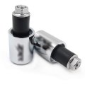 Chrome Rubber Bar Ends Zxr For 2006-2012 Ninja 650r Ex650r Billet Aluminum Handlebar End Protectors With Pair 