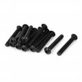 M8x55mm 10 9 Alloy Steel Button Head Hex Socket Cap Screw Bolt Black 15pcs 
