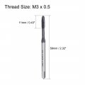 Uxcell M3 X 0 5 Spiral Point Threading Tap H2 Tolerance High Speed Steel Ticn Coated Round Shank With Square End Din371 376