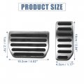 X Autohaux 2pcs Brake Pedal Pad Gas Accelerator Cover For Volvo Xc60 2010-2017 Silver Tone