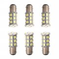 Werfamily 1157 Bay15d 27 Smd 5050 White Led Light Bulbs For Rv Suv Mpv Car Turn Signal Tail Brake Parking Lamps Pack Of 6