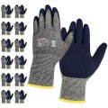 Gasoline 13 Gauge Utility Work Gloves Polyester Latex Crinkle Palm Dipped For Men Women General Multi Use Construction 