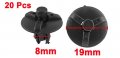 Uxcell 20pcs Black Plastic Rivet Engine Splash Clips For Toyota Corolla Camry