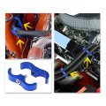 4pcs Blue An10 19mm Hose Separator Clamp Fitting Adapter With Wrench For Car