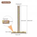 Uxcell 6pcs Floating Shelf Bracket 5 Inch Wall Mounting Blind Support Hidden For Wood Shelves Colorful