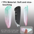 1 Pcs Key Fob Remote Control Cover Case Full Protection Tpu Shell For Bmw 2 3 5 6 Series Cyan And Rose Red Gradient