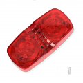 Ecotric Led Trailer Marker 4 X 2 Bullseye Lights Super Bright 10 Diodes Light Indicator Red Amber Double Bubble 12v Rectangular