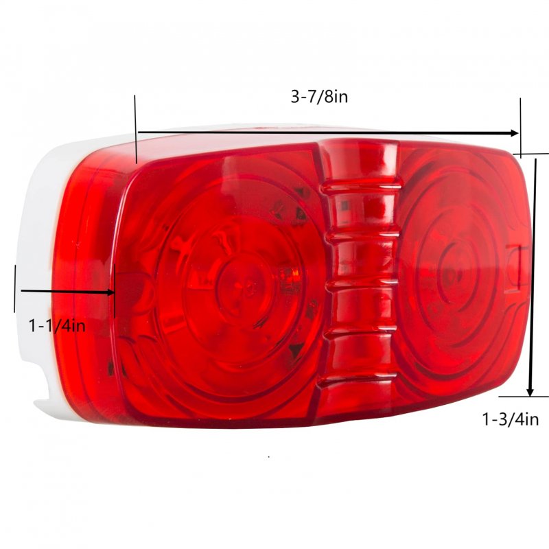 10 Led Trailer Marker Lights 4 In X 2 Double Bubble Side Clearance 12v Waterproof Red Indicator For Trucks Rv Camper And Boat 5