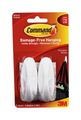 Command Designer Bath Hooks Medium White 2-hooks With Water-resistant Strips 17081b-es 