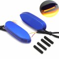 Httmt- Classic Blue Led Signal Mirror Block Off Base Plate Compatible With Suzuk 05-08 Gsxr1000 06-12 Gsxr600 Gsxr750 P N